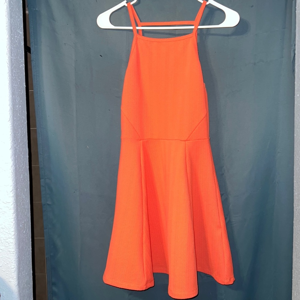 H&M DIVIDED Coral Halter Dress Size 6